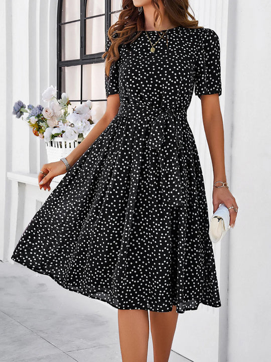 Women's knee-length A-line dress belt tie for Everyday Wear