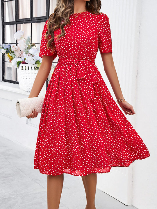 Women's knee-length A-line dress belt tie for Everyday Wear