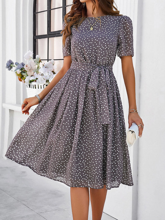 Women's knee-length A-line dress belt tie for Everyday Wear