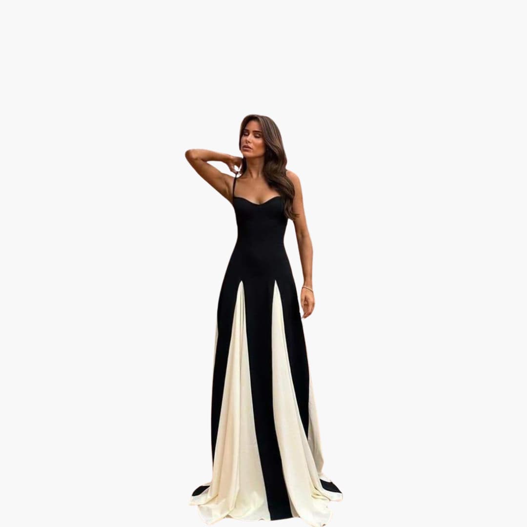 Women's Maxi Dress with Sleeveless Design and A-Line Skirt