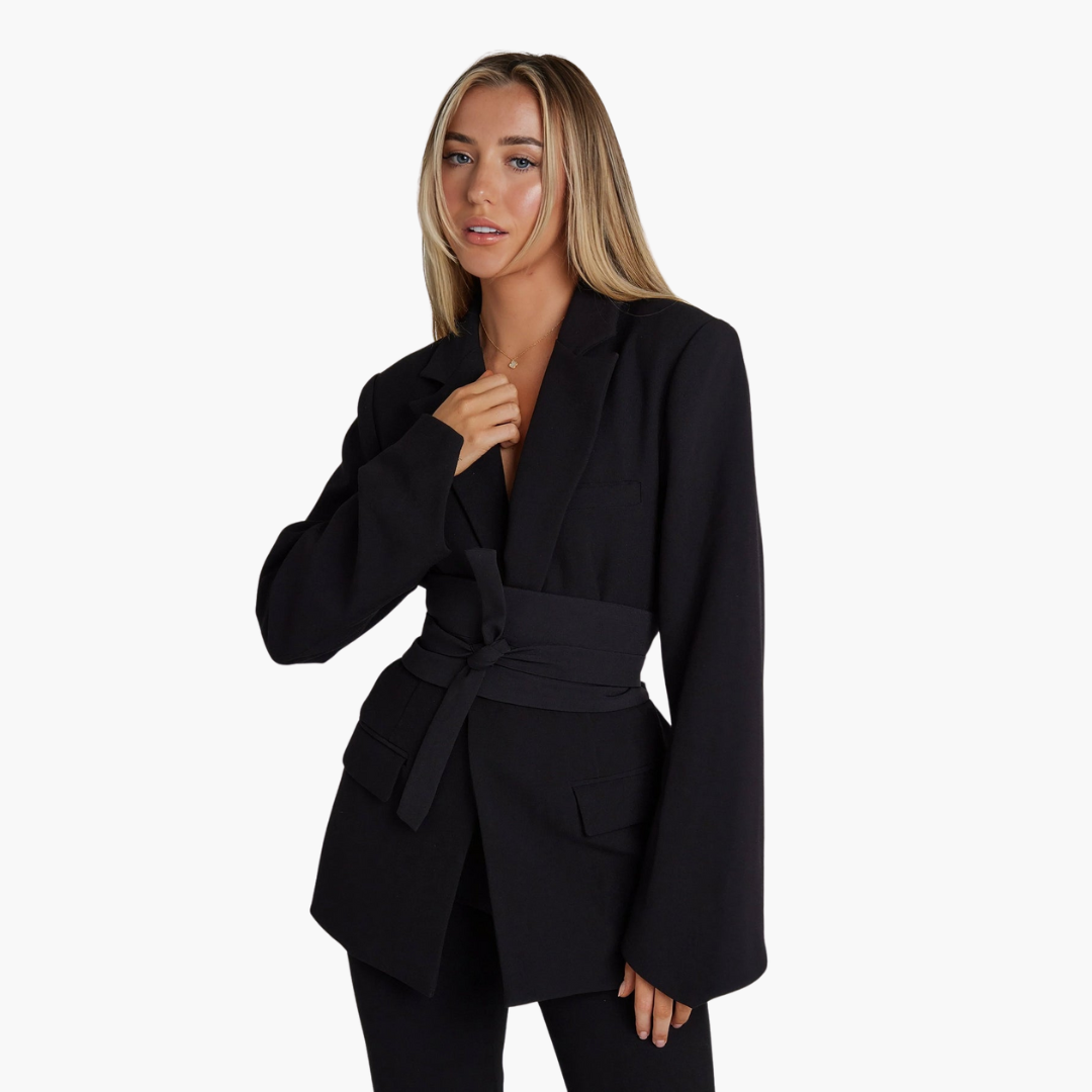 Blazer with Belt for Women - Stylish Tailored Design - Made by Jessica