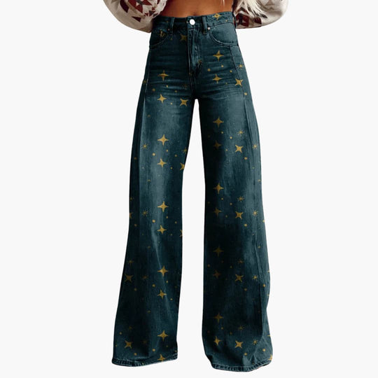 Women's Trousers with High Waist and Wide Legs