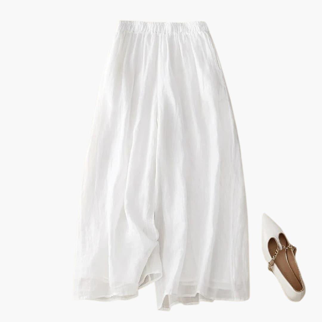 Women’s Wide-Leg Trousers with Elasticated Waistband