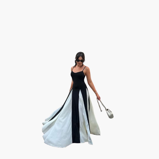 Women's Maxi Dress with Sleeveless Design and A-Line Skirt