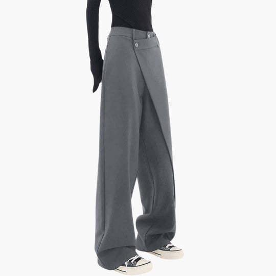 Women’s Slim Fit Trousers with Structured Waistband