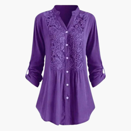 Women’s Blouse with Puff Sleeves and Shaped Fit