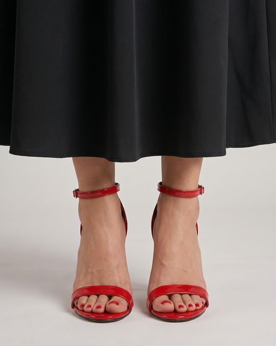 Linnea | Open Toe Ankle Strap Stiletto Sandals