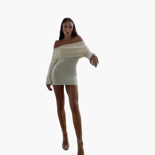 Women's Mini Dress with Sleeveless Design and Elasticated Top Edge