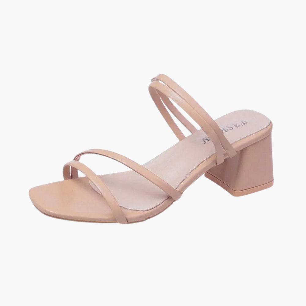 Women’s Heeled Sandals with Strappy Upper and Open Toe