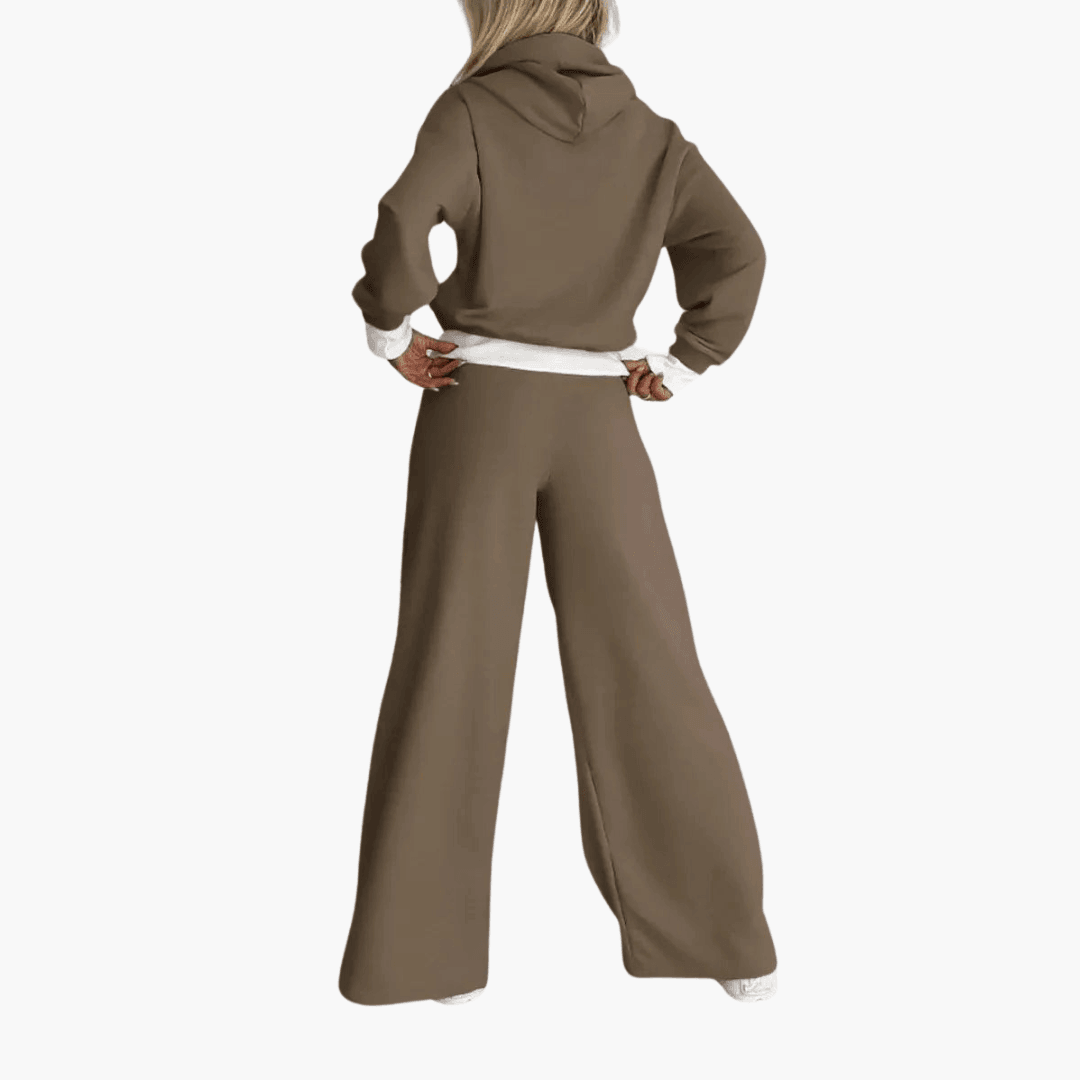 Women’s Two-Piece Knit Loungewear Set with Relaxed Fit
