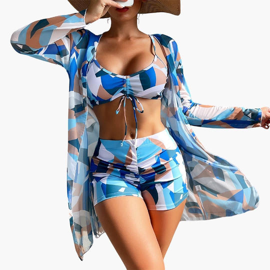3-Piece Swimsuit Set with Cover-Up – Women's Beachwear - Made by Jessica