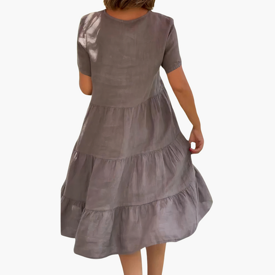 Women’s Dress with V-Neck and Relaxed Silhouette