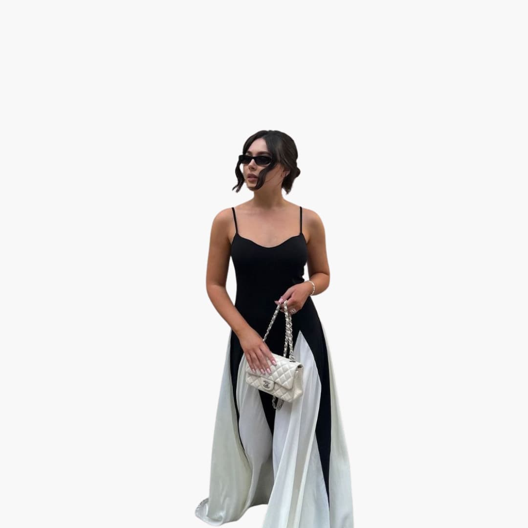 Women's Maxi Dress with Sleeveless Design and A-Line Skirt
