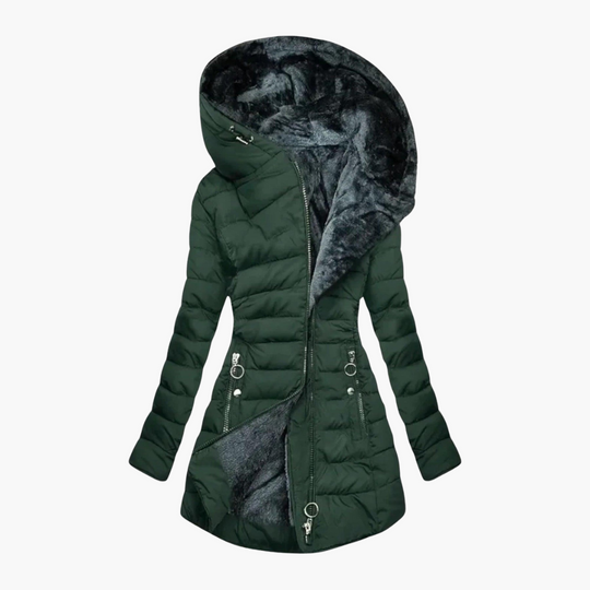 Women’s Hooded Puffer Coat with Insulated Lining