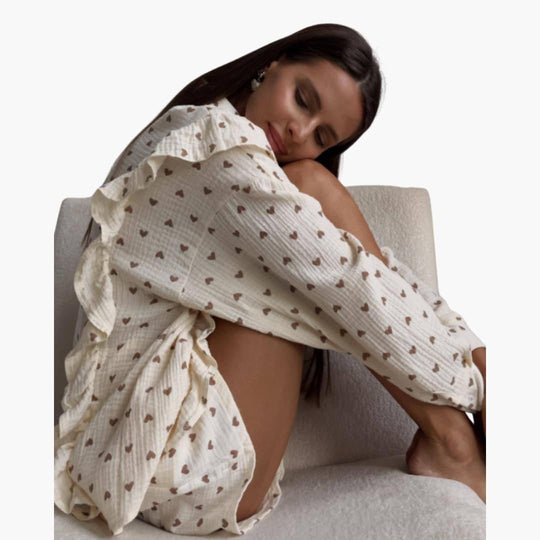 Women's Two-Piece Co-Ord Set with Button-Down Shirt and Shorts