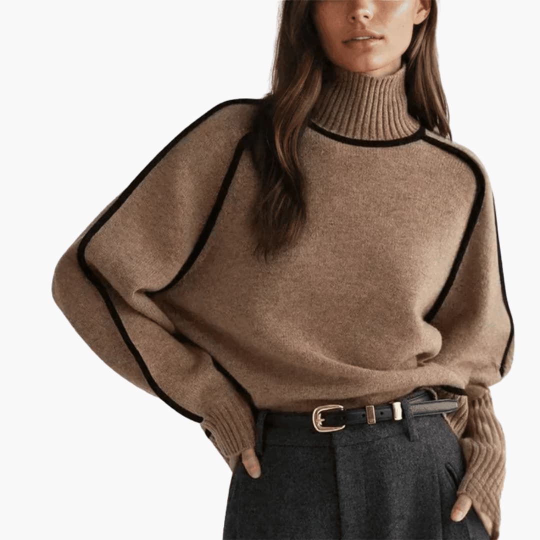 Women’s Turtleneck Jumper with Long Sleeves and Cosy