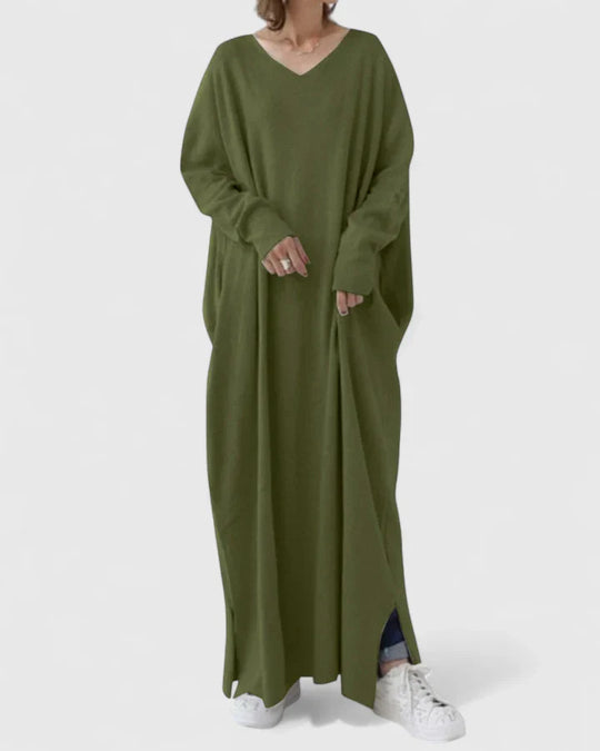 Women's Sophisticated Dress with Minimalist Design and Relaxed Fit