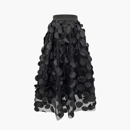 Women's High-Waisted Maxi Skirt with Pleated Details and Flowing Design
