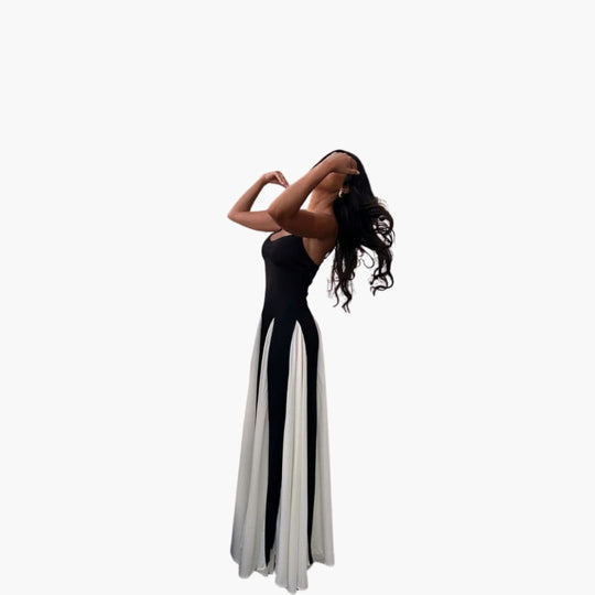 Women's Maxi Dress with Sleeveless Design and A-Line Skirt