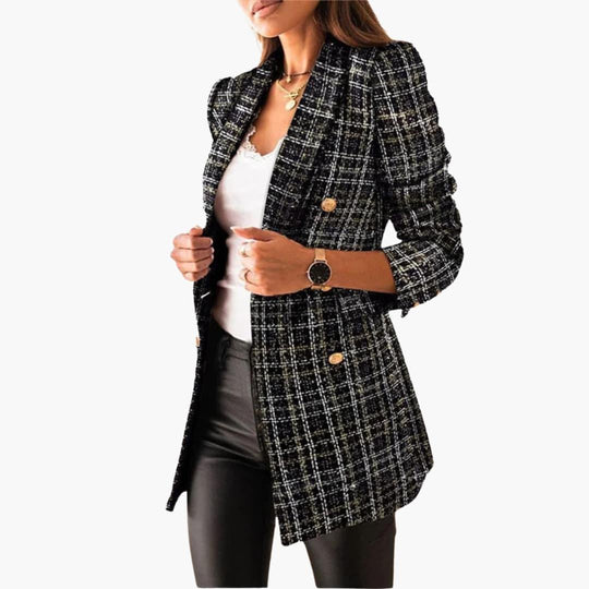 Women’s Blazer with Button Front and Longline Fit