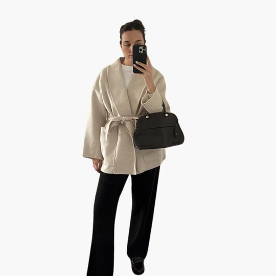Belted Kimono Jacket – Women's Long Sleeve Wrap Coat - Made by Jessica