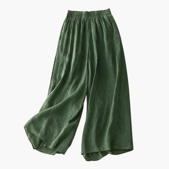 Women’s Wide-Leg Trousers with Elasticated Waistband