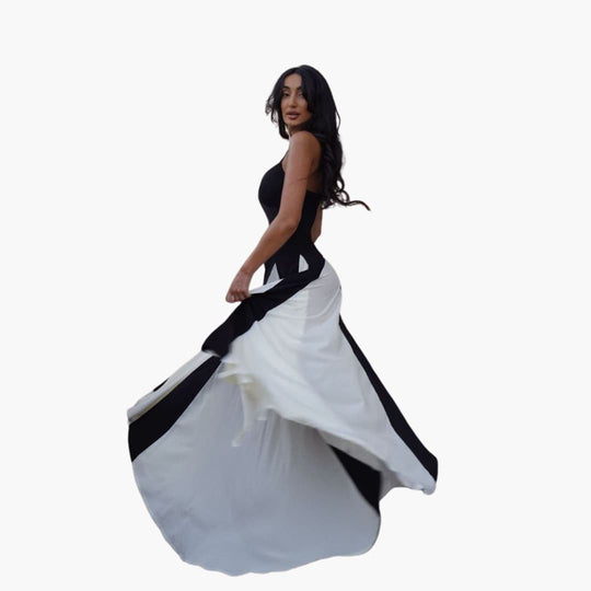 Women's Maxi Dress with Sleeveless Design and A-Line Skirt
