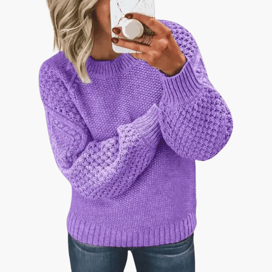 Women’s Knit Jumper with Long Sleeves and Pullover Style