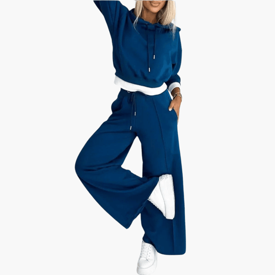 Women’s Two-Piece Knit Loungewear Set with Relaxed Fit