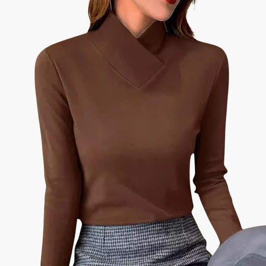 Breathable High Collar Jumper for Women - Chic & Lightweight - Made by Jessica