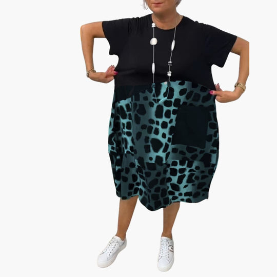 Women’s Summer Dress with Loose Fit and Animal Print