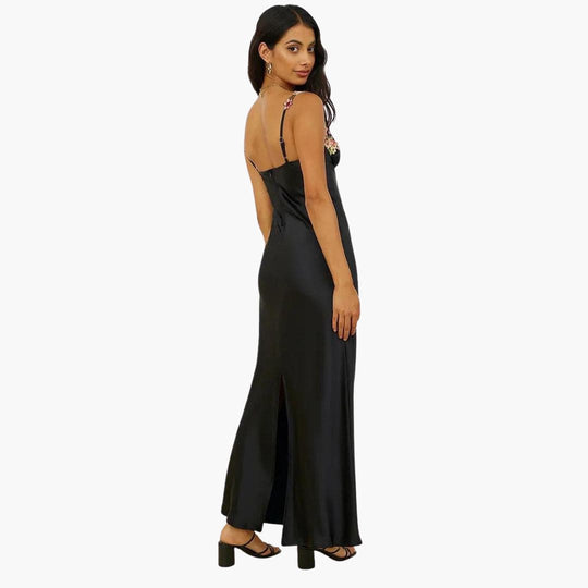 Women’s Embroidered Sleeveless Dress with Spaghetti Straps