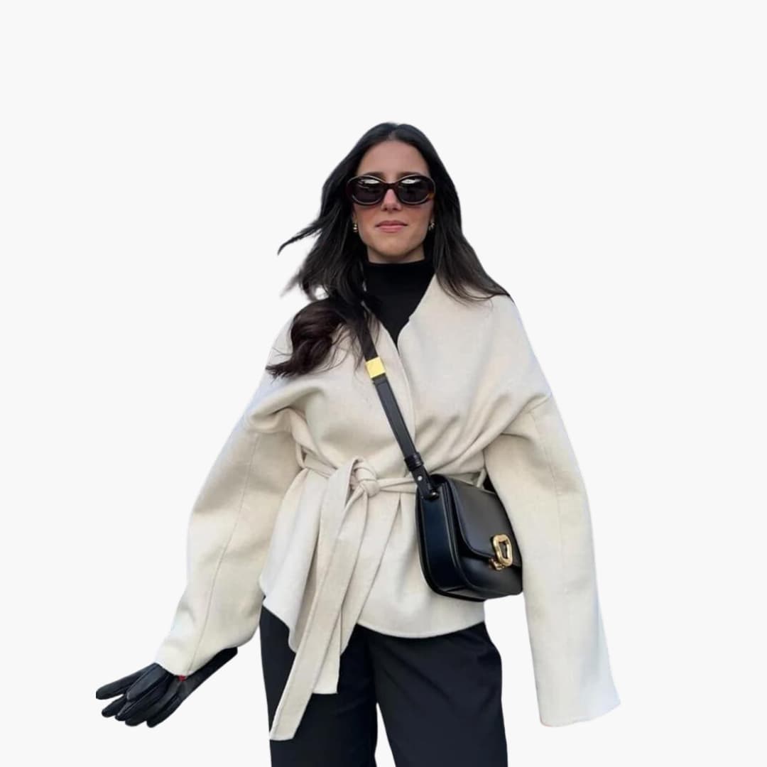 Belted Kimono Jacket – Women's Long Sleeve Wrap Coat - Made by Jessica
