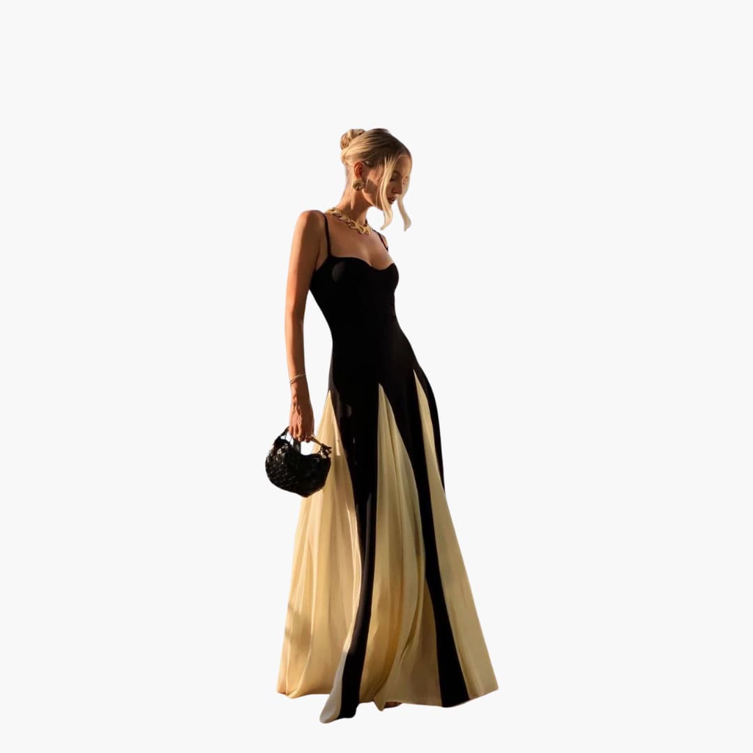 Women's Maxi Dress with Sleeveless Design and A-Line Skirt