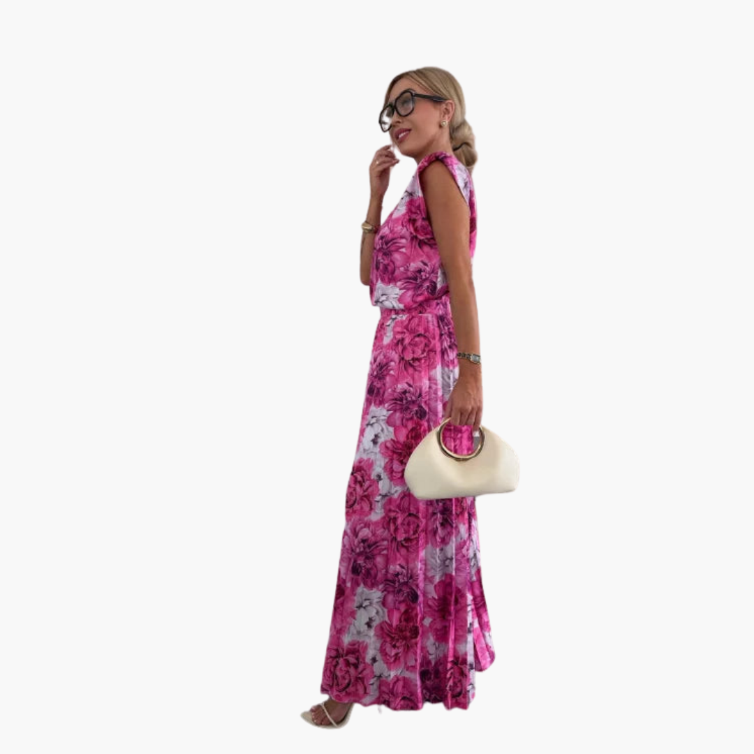Women's Co-ord Set with Sleeveless Top and Pleated Wide-Leg Trousers