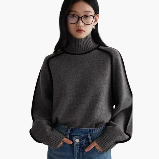 Women’s Turtleneck Jumper with Long Sleeves and Cosy