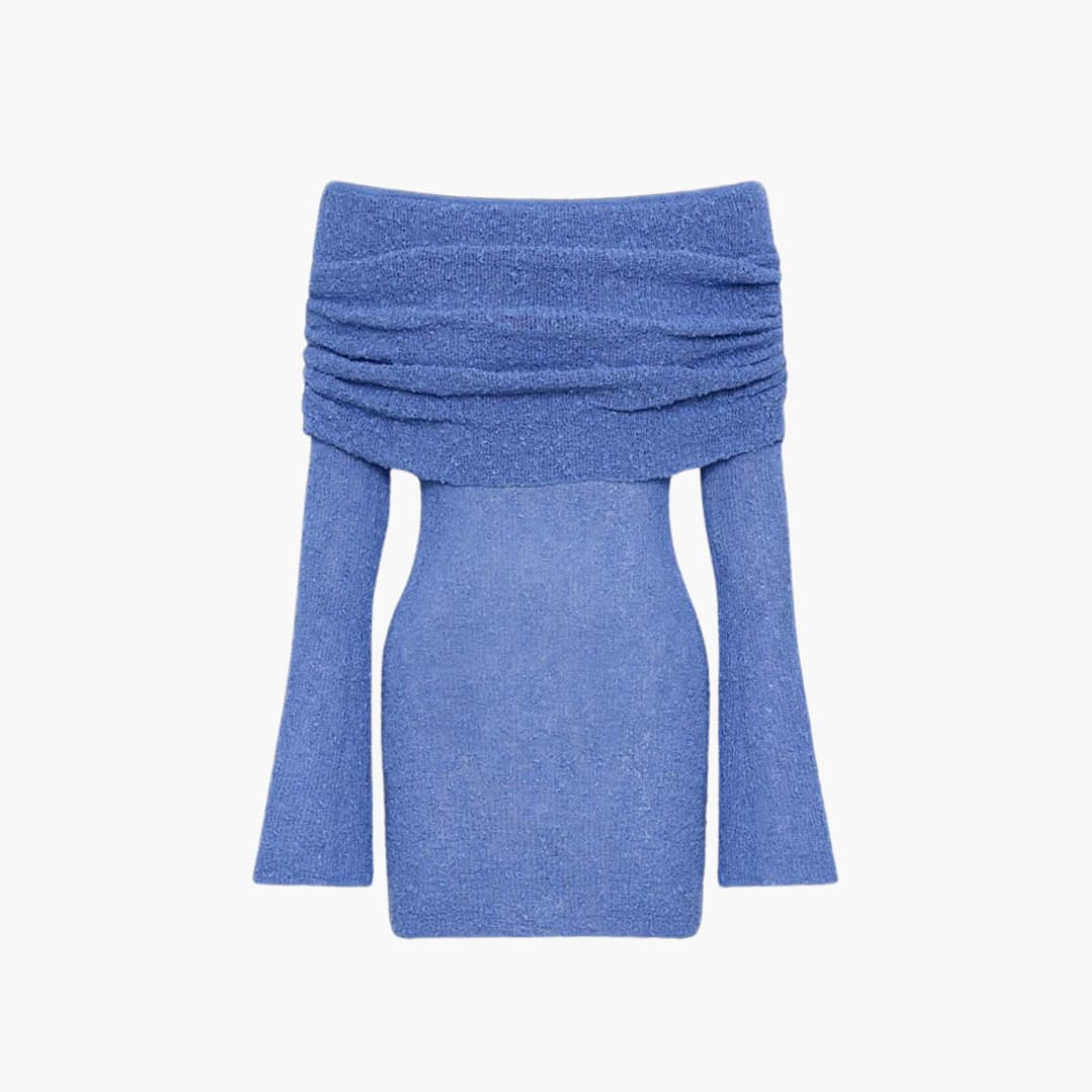 Women's Mini Dress with Sleeveless Design and Elasticated Top Edge