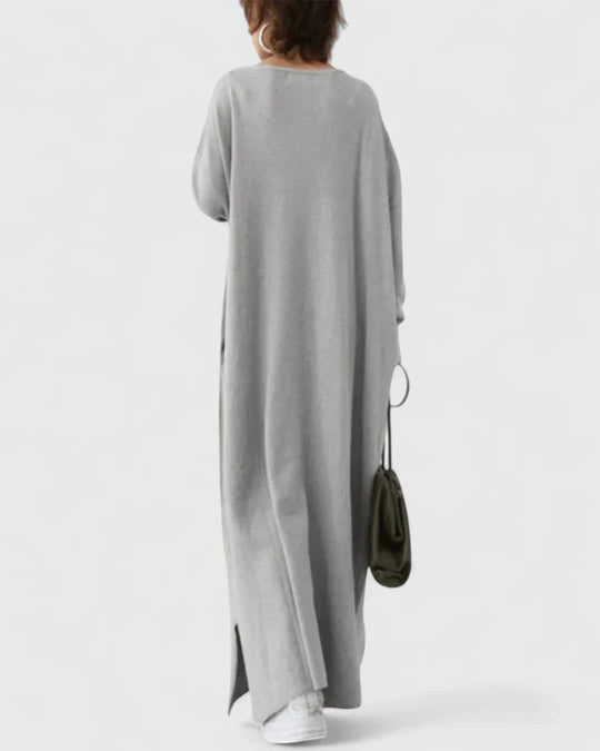 Women's Sophisticated Dress with Minimalist Design and Relaxed Fit
