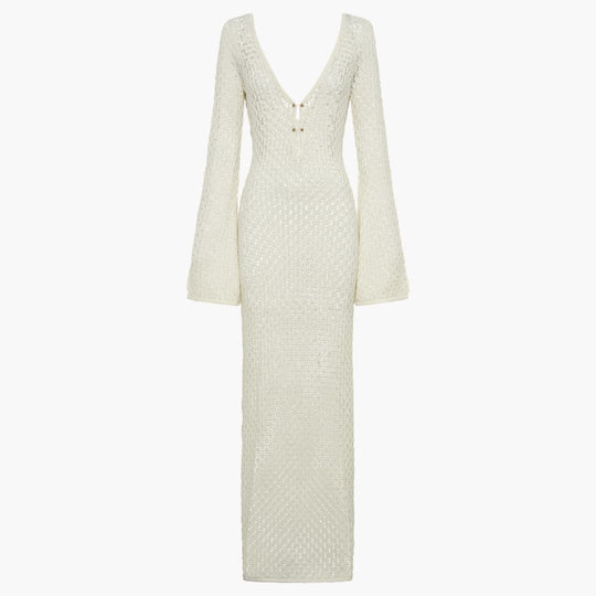 Women’s Beach Cover-Up Dress with V-Neck and Tie Closure