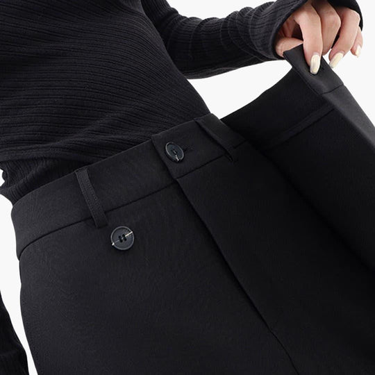 Women’s Slim Fit Trousers with Structured Waistband
