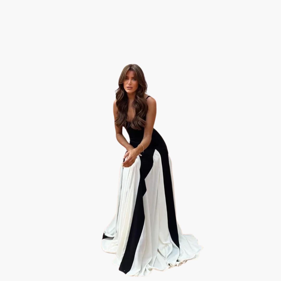 Women's Maxi Dress with Sleeveless Design and A-Line Skirt