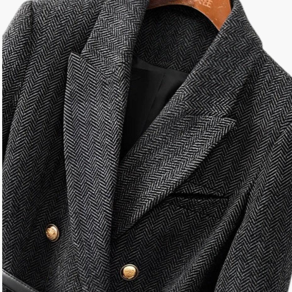 Belted Wool Blazer – Women's Tailored Smart Casual Jacket - Made by Jessica