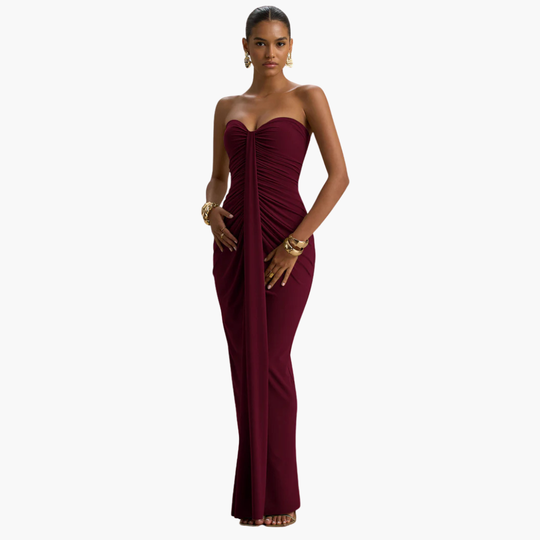 Women Evening Formal Strapless Maxi Dress for Special Occasion Cocktail