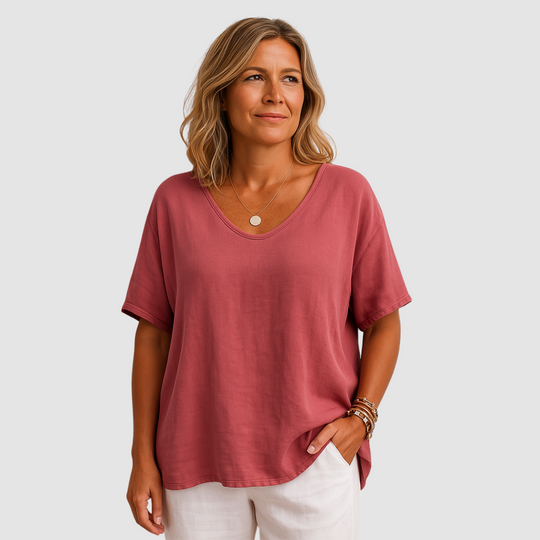Women's T-Shirt with Loose Fit and Soft Fabric