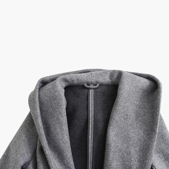 Women’s Trench Coat with Hood and Belted Waist