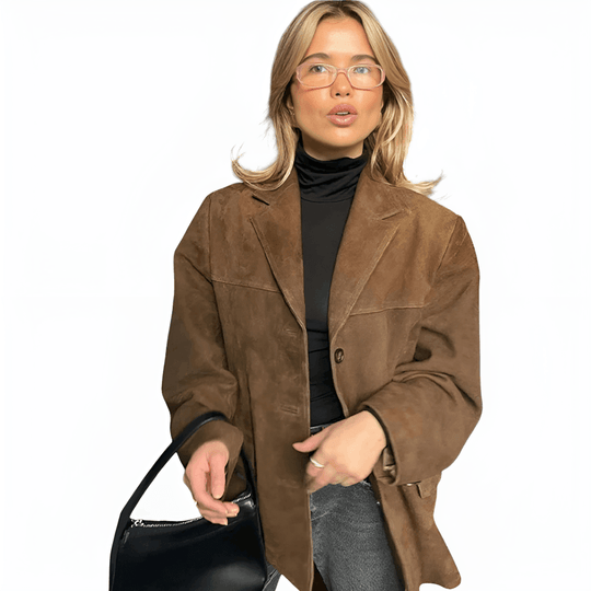 Women’s Blazer with Button Front and Oversized Fit