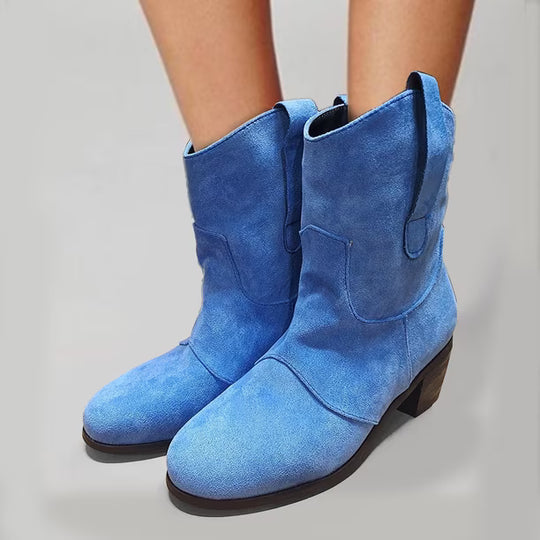 Women’s Ankle Boots with Pointed Toe and Low Heel