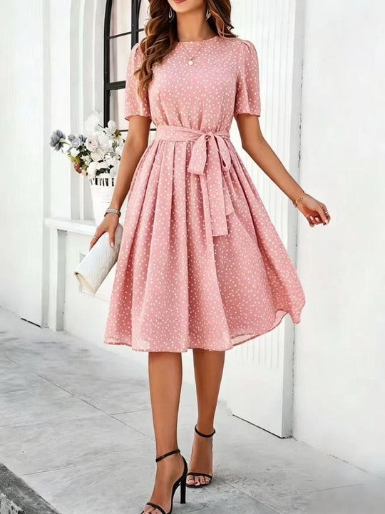 Women's knee-length A-line dress belt tie for Everyday Wear