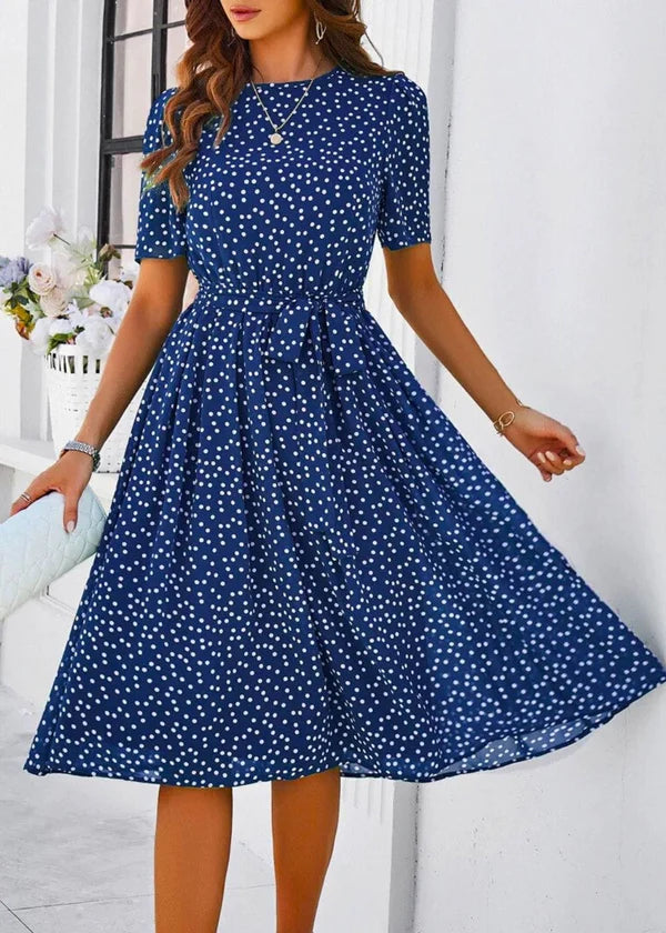 Women's knee-length A-line dress belt tie for Everyday Wear